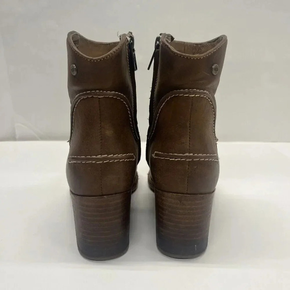 UGG Women’s Annie Leather Bootie Block Heel Boots Chestnut Size 7 City Western - Picture 5 of 13